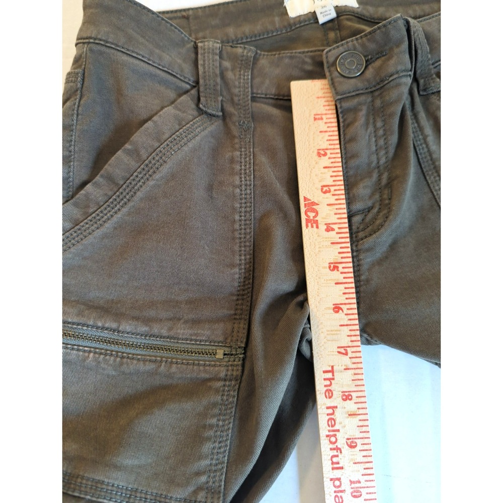 Joie Jeans Women 26 Park Skinny Ankle Zip Fatigue Green Cargo Stretch Hipster - Picture 8 of 8